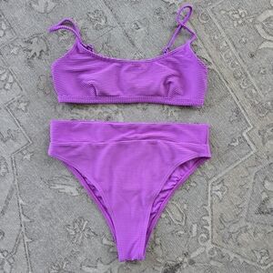 Billabong Vibrant Purple Bikini Set High-Waisted